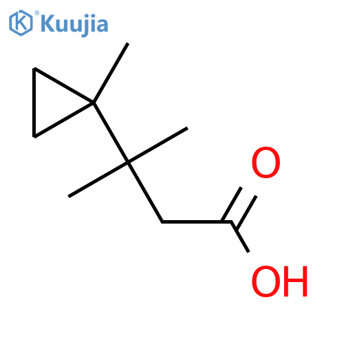 3-methyl-3-(1-methylcyclopropyl)butanoic acid structure