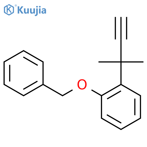 1-(benzyloxy)-2-(2-methylbut-3-yn-2-yl)benzene structure