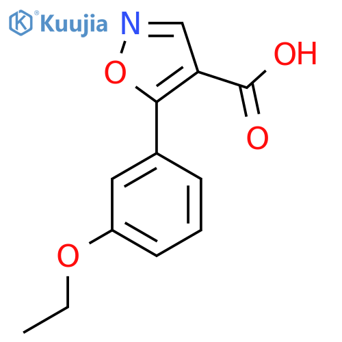 5-(3-Ethoxyphenyl)-1,2-oxazole-4-carboxylic acid structure