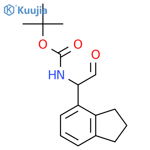 tert-butyl N-1-(2,3-dihydro-1H-inden-4-yl)-2-oxoethylcarbamate structure