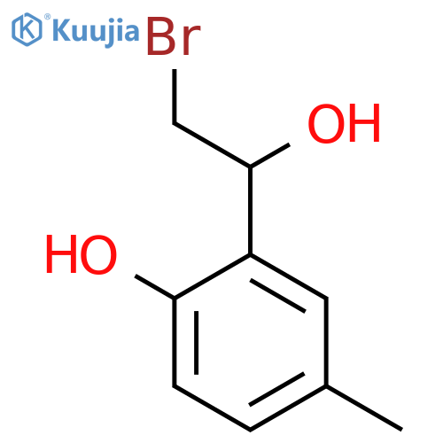2-(2-bromo-1-hydroxyethyl)-4-methylphenol structure