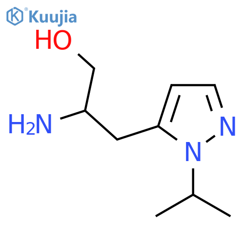 2-amino-3-1-(propan-2-yl)-1H-pyrazol-5-ylpropan-1-ol structure