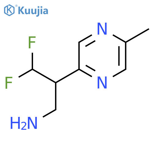 3,3-difluoro-2-(5-methylpyrazin-2-yl)propan-1-amine structure