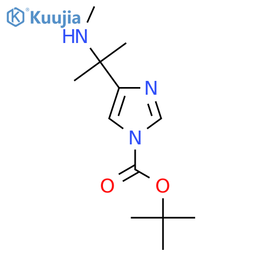 tert-butyl 4-2-(methylamino)propan-2-yl-1H-imidazole-1-carboxylate structure