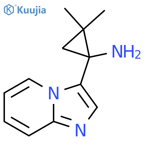 1-{imidazo1,2-apyridin-3-yl}-2,2-dimethylcyclopropan-1-amine structure