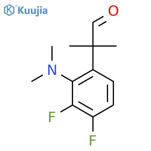 2-2-(dimethylamino)-3,4-difluorophenyl-2-methylpropanal structure
