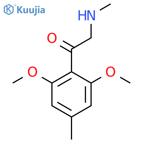 1-(2,6-dimethoxy-4-methylphenyl)-2-(methylamino)ethan-1-one structure