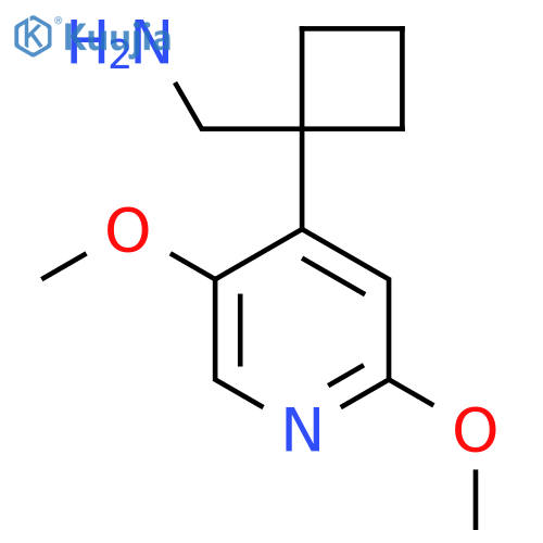 1-(2,5-dimethoxypyridin-4-yl)cyclobutylmethanamine structure