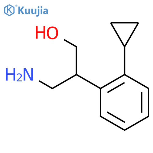 3-amino-2-(2-cyclopropylphenyl)propan-1-ol structure