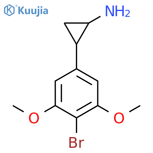 2-(4-bromo-3,5-dimethoxyphenyl)cyclopropan-1-amine structure