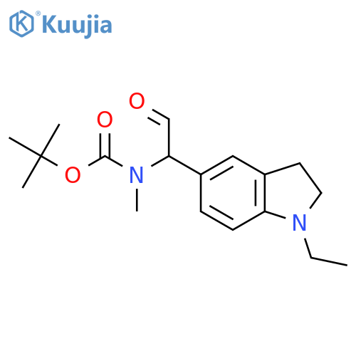 tert-butyl N-1-(1-ethyl-2,3-dihydro-1H-indol-5-yl)-2-oxoethyl-N-methylcarbamate structure