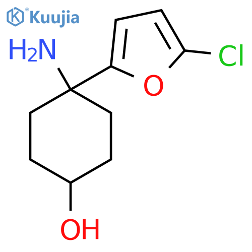 4-amino-4-(5-chlorofuran-2-yl)cyclohexan-1-ol structure