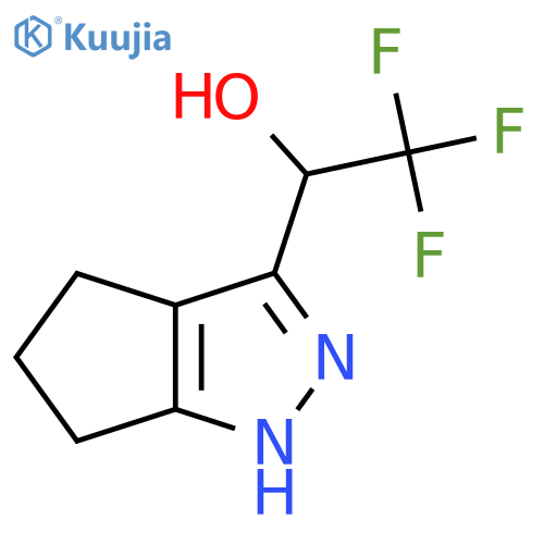 1-{1H,4H,5H,6H-cyclopentacpyrazol-3-yl}-2,2,2-trifluoroethan-1-ol structure