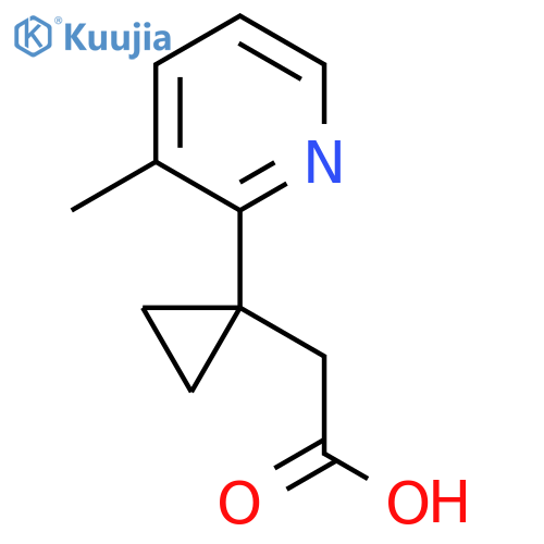 2-1-(3-methylpyridin-2-yl)cyclopropylacetic acid structure