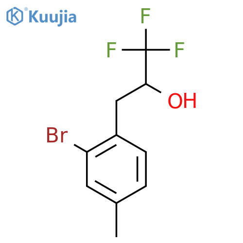 3-(2-bromo-4-methylphenyl)-1,1,1-trifluoropropan-2-ol structure