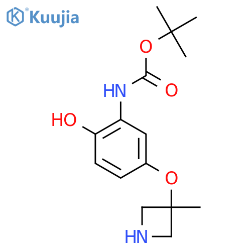tert-butyl N-{2-hydroxy-5-(3-methylazetidin-3-yl)oxyphenyl}carbamate structure