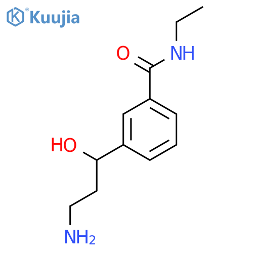 3-(3-amino-1-hydroxypropyl)-N-ethylbenzamide structure