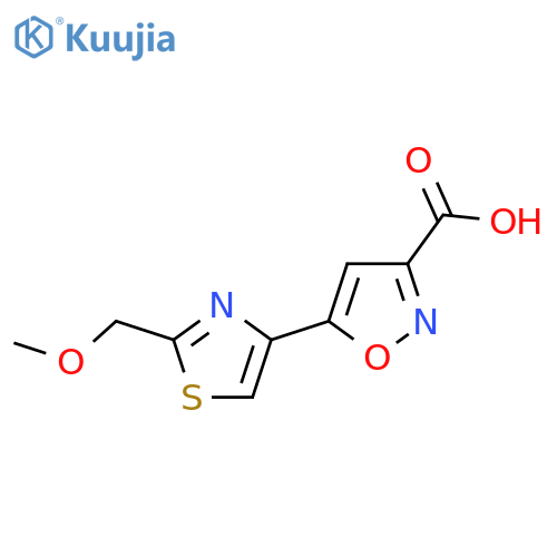 5-2-(methoxymethyl)-1,3-thiazol-4-yl-1,2-oxazole-3-carboxylic acid structure