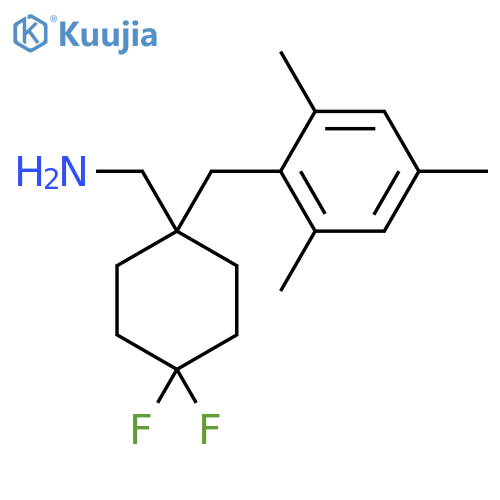 {4,4-difluoro-1-(2,4,6-trimethylphenyl)methylcyclohexyl}methanamine structure