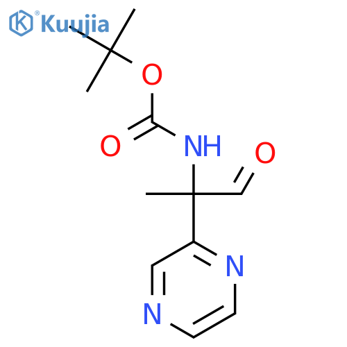 tert-butyl N-1-oxo-2-(pyrazin-2-yl)propan-2-ylcarbamate structure