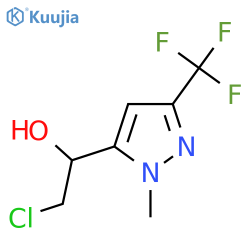 2-chloro-1-[1-methyl-3-(trifluoromethyl)-1H-pyrazol-5-yl]ethan-1-ol structure