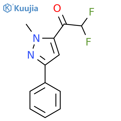2,2-difluoro-1-(1-methyl-3-phenyl-1H-pyrazol-5-yl)ethan-1-one structure