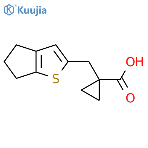 1-({4H,5H,6H-cyclopentabthiophen-2-yl}methyl)cyclopropane-1-carboxylic acid structure