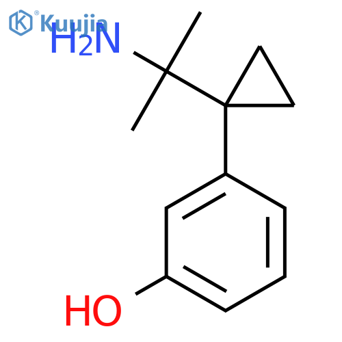 3-1-(2-aminopropan-2-yl)cyclopropylphenol structure