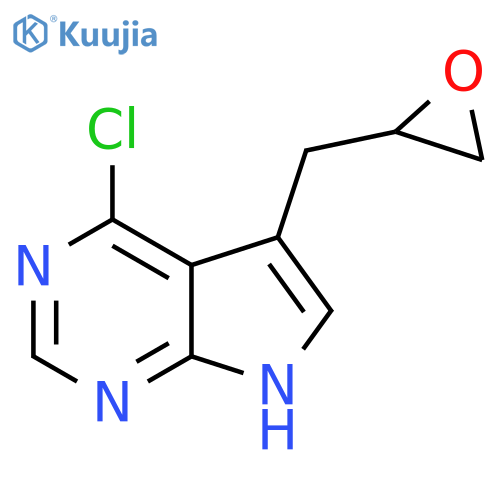 4-chloro-5-(oxiran-2-yl)methyl-7H-pyrrolo2,3-dpyrimidine structure