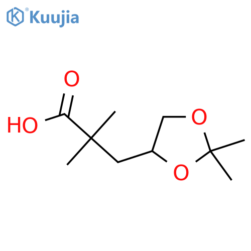 3-(2,2-dimethyl-1,3-dioxolan-4-yl)-2,2-dimethylpropanoic acid structure