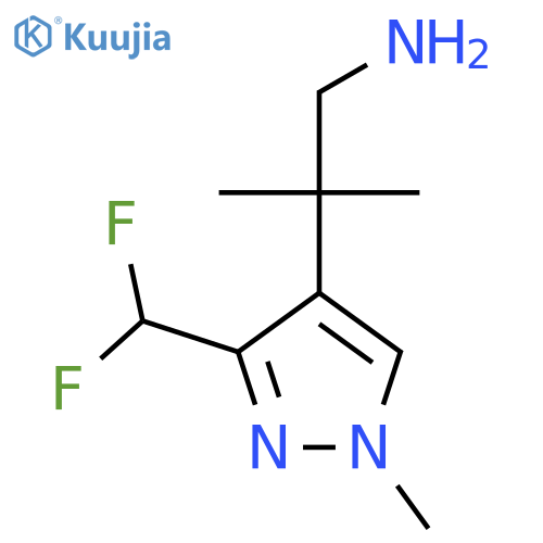 2-3-(difluoromethyl)-1-methyl-1H-pyrazol-4-yl-2-methylpropan-1-amine structure