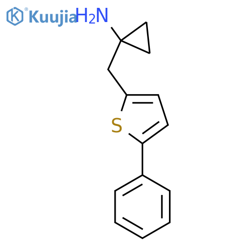 1-(5-phenylthiophen-2-yl)methylcyclopropan-1-amine structure
