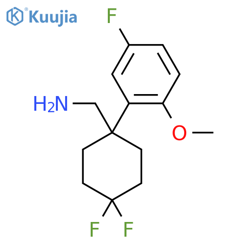 4,4-difluoro-1-(5-fluoro-2-methoxyphenyl)cyclohexylmethanamine structure