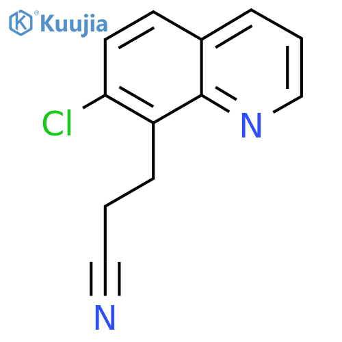 3-(7-chloroquinolin-8-yl)propanenitrile structure