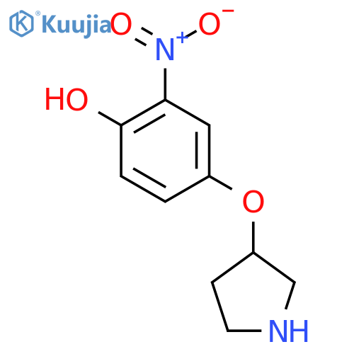 2-nitro-4-(pyrrolidin-3-yloxy)phenol structure