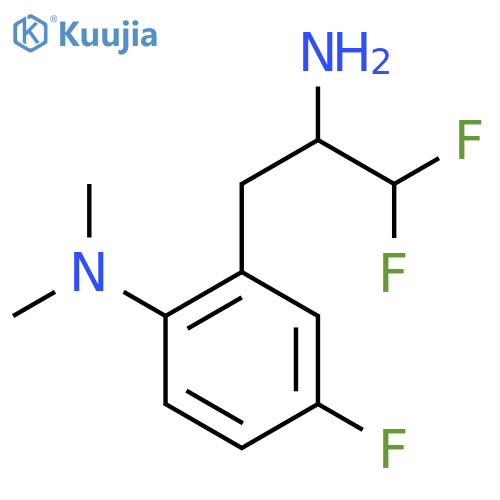 2-(2-amino-3,3-difluoropropyl)-4-fluoro-N,N-dimethylaniline structure