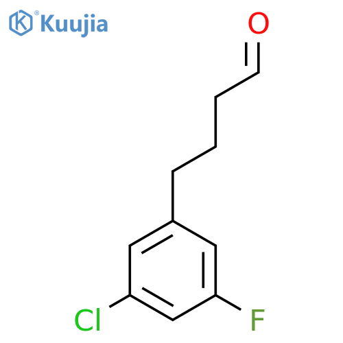 4-(3-chloro-5-fluorophenyl)butanal structure