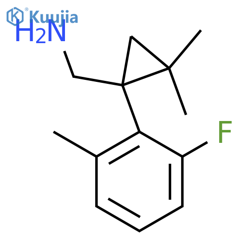 1-(2-fluoro-6-methylphenyl)-2,2-dimethylcyclopropylmethanamine structure
