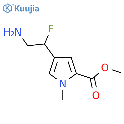 methyl 4-(2-amino-1-fluoroethyl)-1-methyl-1H-pyrrole-2-carboxylate structure
