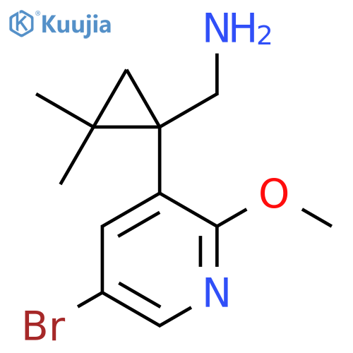 1-(5-bromo-2-methoxypyridin-3-yl)-2,2-dimethylcyclopropylmethanamine structure