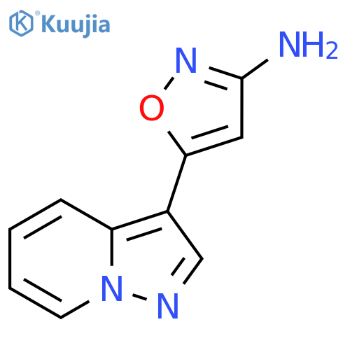 5-{pyrazolo1,5-apyridin-3-yl}-1,2-oxazol-3-amine structure