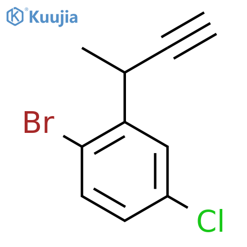 1-bromo-2-(but-3-yn-2-yl)-4-chlorobenzene structure