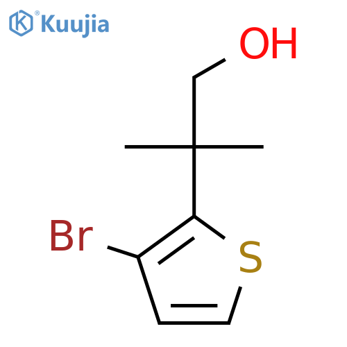 2-(3-Bromothiophen-2-yl)-2-methylpropan-1-ol structure