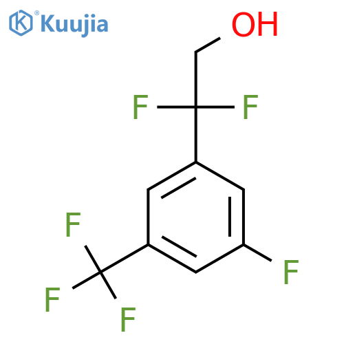 2,2-difluoro-2-3-fluoro-5-(trifluoromethyl)phenylethan-1-ol structure