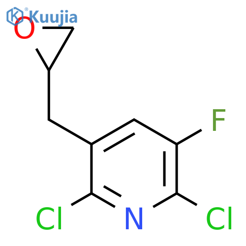 2,6-dichloro-3-fluoro-5-(oxiran-2-yl)methylpyridine structure