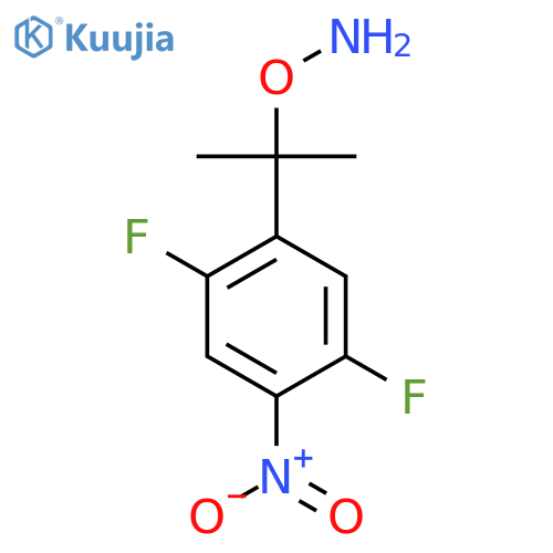 O-2-(2,5-difluoro-4-nitrophenyl)propan-2-ylhydroxylamine structure