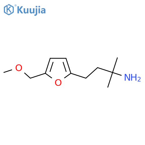 4-5-(methoxymethyl)furan-2-yl-2-methylbutan-2-amine structure