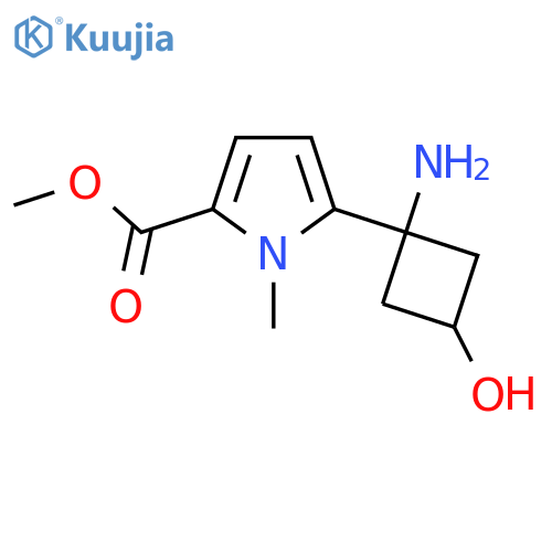methyl 5-(1-amino-3-hydroxycyclobutyl)-1-methyl-1H-pyrrole-2-carboxylate structure
