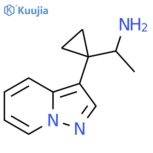 1-(1-{pyrazolo1,5-apyridin-3-yl}cyclopropyl)ethan-1-amine structure