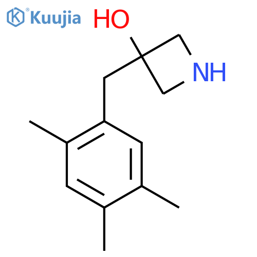 3-(2,4,5-trimethylphenyl)methylazetidin-3-ol structure